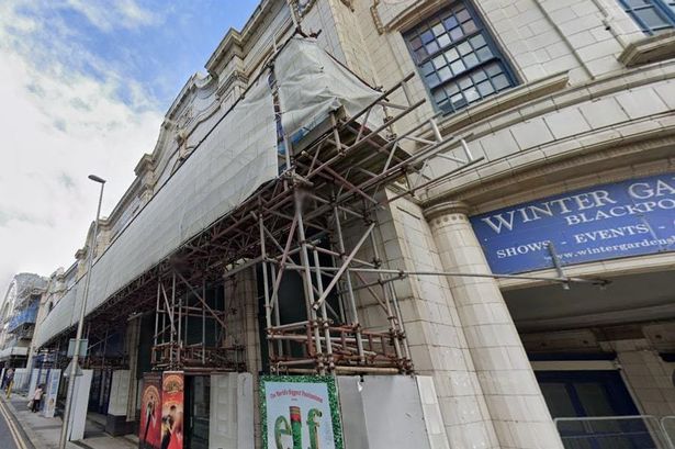 After years, scaffolding is finally coming down from part of Blackpool’s Winter Gardens