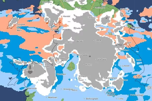 Lancashire weather maps show exact time snow is forecast to land