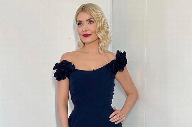 Dancing On Ice host Holly Willoughby stuns in navy gown after birthday celebrations