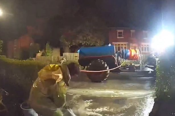 Tractor dragging ‘20,000 litres’ of slurry spills load across village