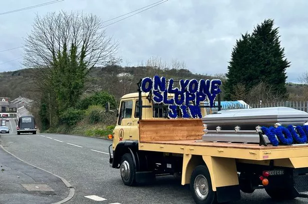 Spectacular send-off for Sloppy Jim as huge funeral procession heads along A666