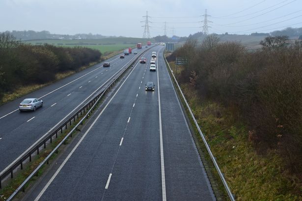 M65 chaos after car loses control, hits barrier then crashes into more vehicles