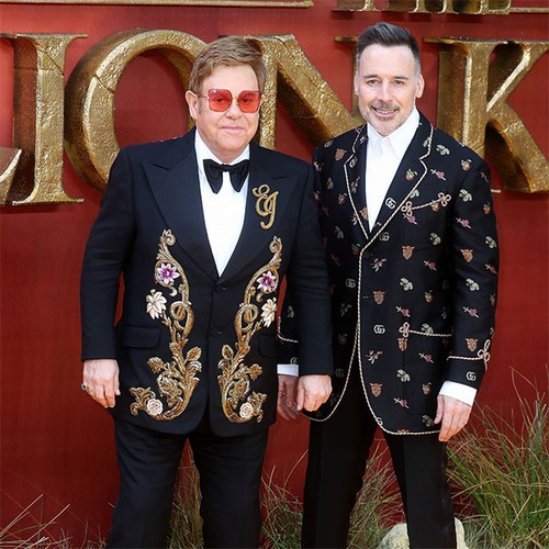 Elton John kept cardboard cut-outs of husband and sons in dressing room