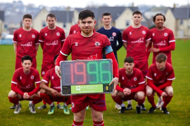 Longridge Town get new substitutes board after kind donation