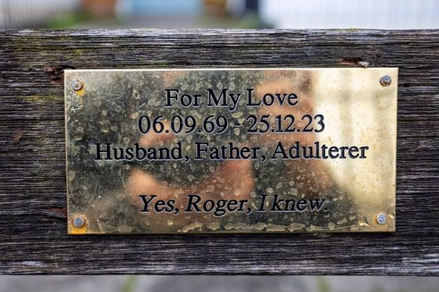 Mystery plaque appears on bench for ‘adulterer’ with message ‘I knew’