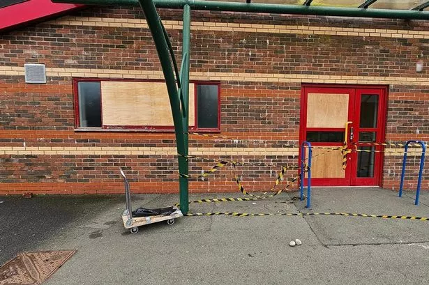 ‘Mindless’ youths cover CCTV camera with sock then smash up Accrington school