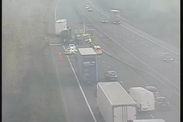 M6 live traffic updates as lorry crashes into central reservation near Kirkby Lonsdale