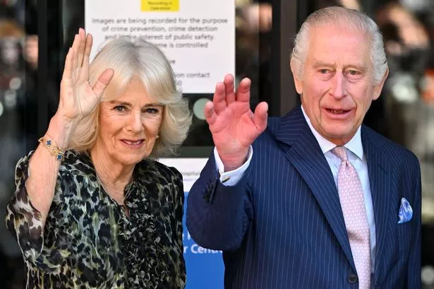 King Charles waves to royal fans as he makes return to public duties with Camilla by his side