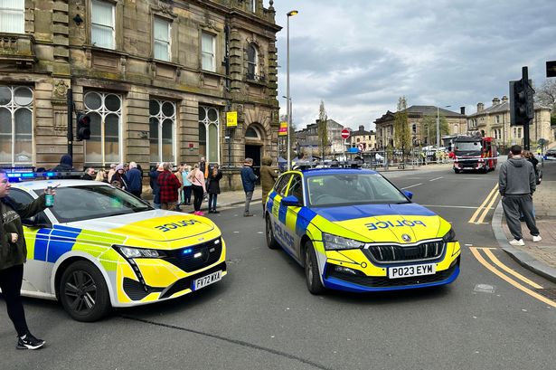 LIVE: Darwen town centre taped off amid huge emergency service presence