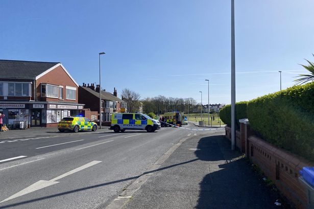 Emergency services and air ambulance rush to Blackpool street after crash between car and bicycle