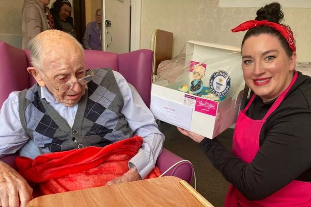 Baker’s special gift to oldest man in the world as he shares motto to happy life