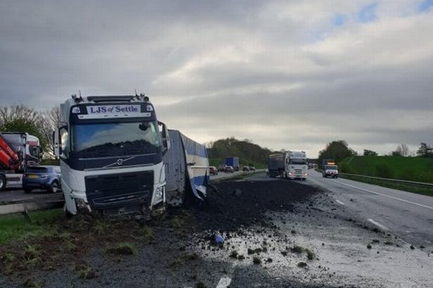 Live updates as M6 closed after lorry overturns causing ‘severe delays’