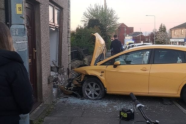 Dramatic pictures show aftermath of car smashing into house near primary school