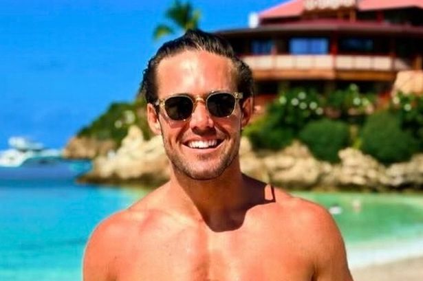 Spencer Matthews shows off ripped abs on holiday with wife Vogue and their kids