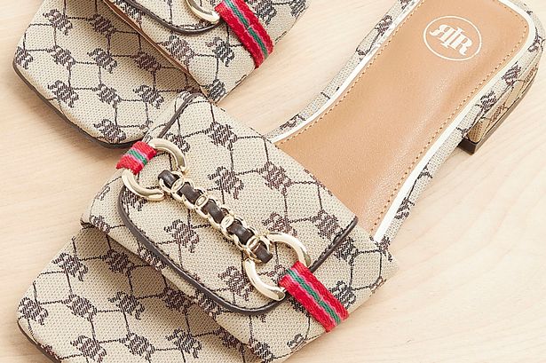 River Island’s £30 monogrammed mules look just like Gucci’s slide sandals – for £460 less