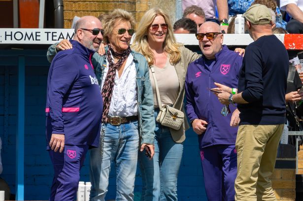 Rod Stewart’s Special Constable wife Penny Lancaster snaps his pic in rare pictures of couple