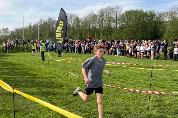 The ground shakes as scores of schoolkids take part in Rossendale cross country run