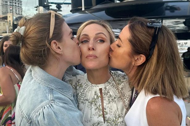 Royal cousins Princess Beatrice and Zara Tindall kiss as they reunite at star-studded Monaco Grand Prix