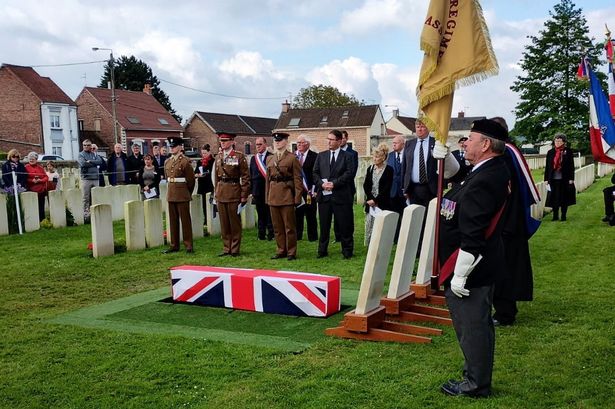 Hero footballer finally laid to rest more than 110 years after falling in WWI