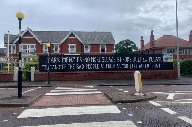 New Mark Menzies graffiti appears on Fylde Coast road – but the artist remains a mystery