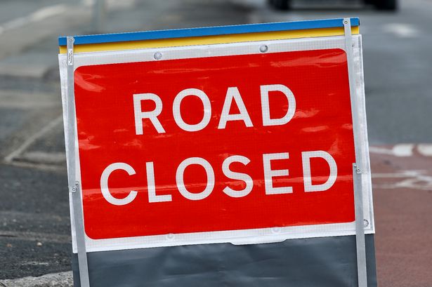 Road closed after car hits wall in Chorley