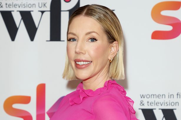 Katherine Ryan shows off incredible bikini body as she poses in hot tub during getaway with husband