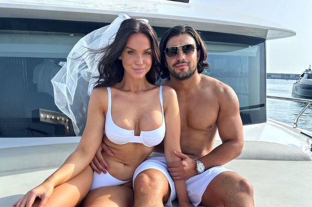 Inside Vicky Pattison’s joint ‘sten party’ with fiancé Ercan Ramadan as star sizzles in white bikini