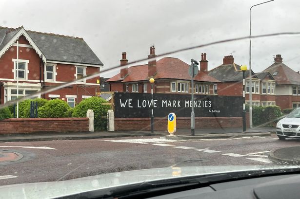 ‘We Love Mark Menzies’ graffiti appears on Fylde Coast road – and locals have mixed reactions