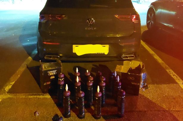 23 nitrous oxide cannisters seized as passengers seen ‘inhaling balloons’ on M6