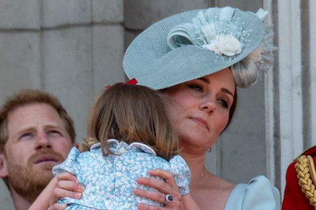 Princess Charlotte comforted by Kate Middleton after tripping during Trooping the Colour