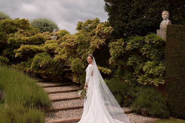 Duke of Westminster and bride Olivia beam in official wedding portraits after tying the knot