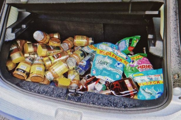 Clean getaway spoiled when cops pulled over car full of stolen laundry products and booze