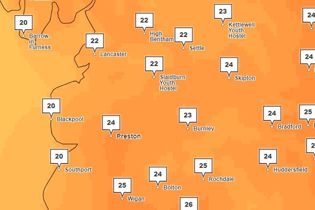 Heat health alert issued as Lancashire temperatures soar to 25C today