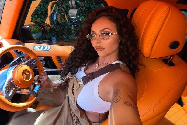 Jesy Nelson strips off to bikini in hot tub and kisses boyfriend in rare pics on 33rd birthday