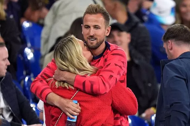 Harry Kane’s wife Kate Goodland seen hugging him in the stands after England Euro 2024 opener even he said was a struggle