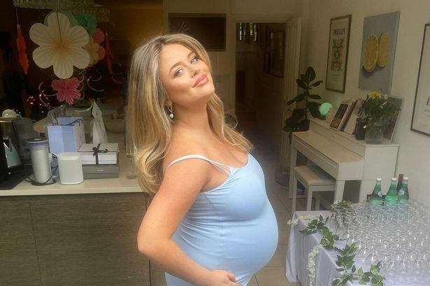 Pregnant Emily Atack pleads ‘help me’ as she shows off blossoming bump ahead of due date