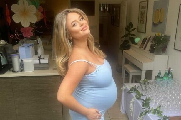 Emily Atack’s maternity maxi dress is perfect for summer occasions