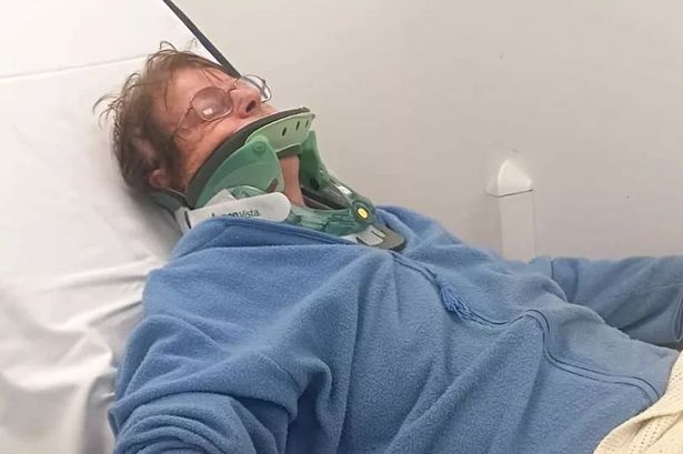 Gran, 82, with broken neck spends 18 hours in ‘war zone’ hospital corridor