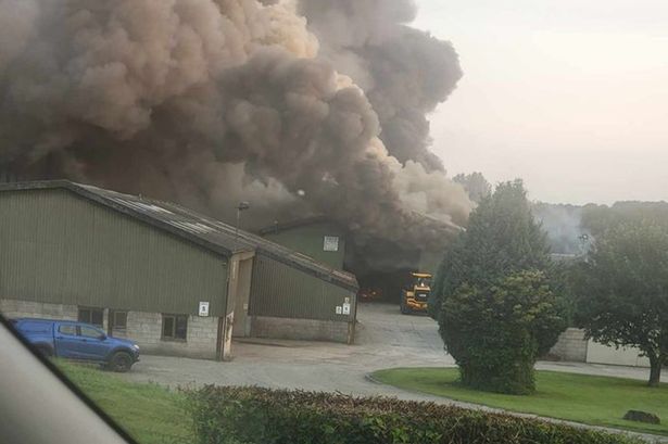 M6 Samlesbury fire live updates as 10 crews battle farm building blaze and road closures speed restrictions in place