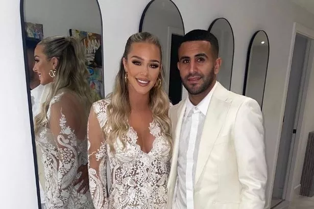 Taylor Ward and Riyad Mahrez marry for third time at House Of Gucci villa with Leona Lewis as the wedding singer