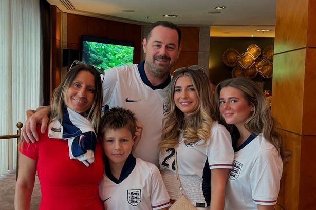 Dani Dyer and family get ready for Euros final as they sport matching England shirts