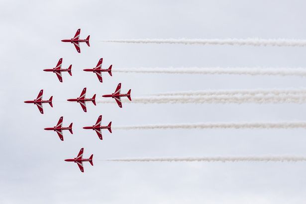 When you can watch the Red Arrows flying above Lancashire today