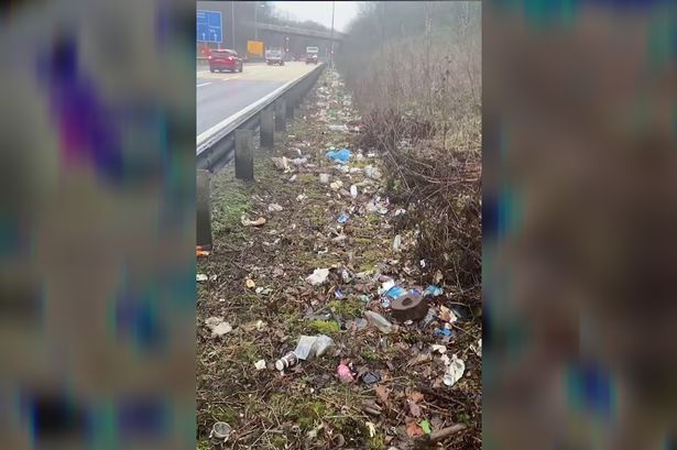 Motorway litter shame as video shows M58 verge strewn with rubbish