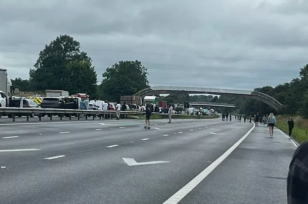 M6 horror crash man fighting for his life, four injured and motorway closed for six hours