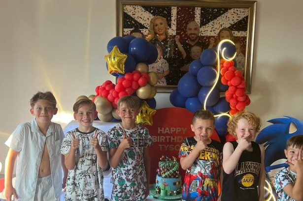 Paris Fury throws incredible Sonic and Mario themed 8th birthday party for son Tyson