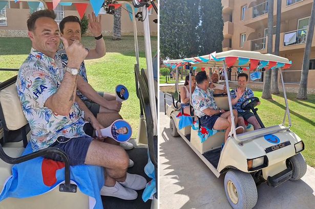 Ant and Dec delight fans as they pitch up at budget Spanish holiday resort