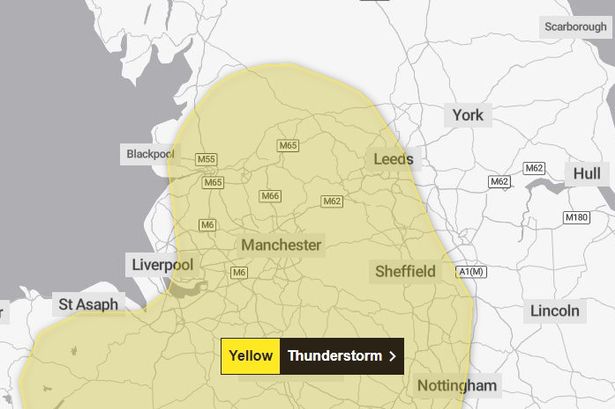 Lancashire weather warning issued as 10-hours of storms and floods to batter county today