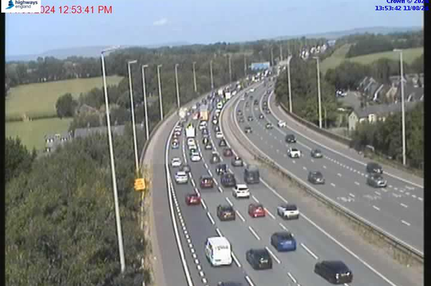 M6 updates LIVE as northbound partially blocked due to accident