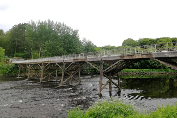 The emotional moment demolition works began on a historic crumbing Lancashire bridge