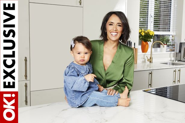 Janette Manrara at home with baby Lyra: ‘I love being a mum – but Aljaž works 7 days a week, it’s difficult’